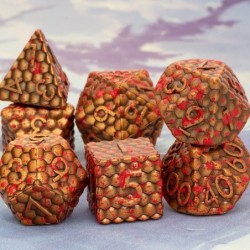 D&D Dice Set DND Honeycomb Design Metal Polyhedral Dice Set with Box Cool D+D Role Playing Game Dice D20 D12 D10 D8 D6 D4 for...