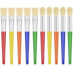 10Pcs Paint Brushes for Kids Kids Paint Brushes Toddler Large Chubby Paint Brushes Round and Flat Preschool Paint Brushes for...