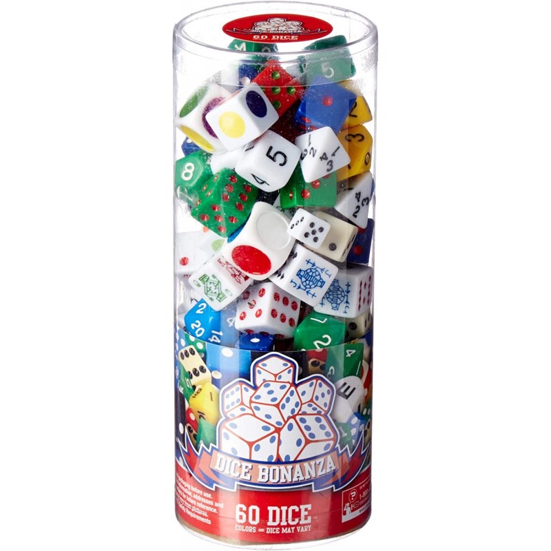 GAME Mixed Dice in a Clear Tube 60Pcs Accessory $44.23 Game Accessories