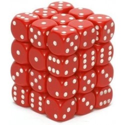 CHX25804 Dice-Opaque: 36D6 Red/White Set $17.78 Game Accessories