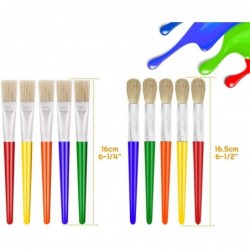 10Pcs Paint Brushes for Kids Kids Paint Brushes Toddler Large Chubby Paint Brushes Round and Flat Preschool Paint Brushes for...