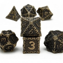 Metal dice Set 7-Piece Dragon Pattern DND Metal polyhedral dice Set Suitable for Role Playing Dungeons and Dragons D&D dice $...