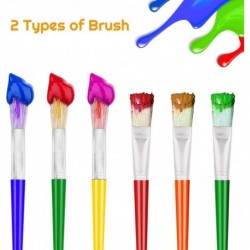 10Pcs Paint Brushes for Kids Kids Paint Brushes Toddler Large Chubby Paint Brushes Round and Flat Preschool Paint Brushes for...