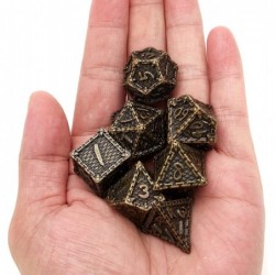 Metal dice Set 7-Piece Dragon Pattern DND Metal polyhedral dice Set Suitable for Role Playing Dungeons and Dragons D&D dice $...