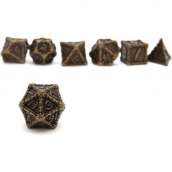 Metal dice Set 7-Piece Dragon Pattern DND Metal polyhedral dice Set Suitable for Role Playing Dungeons and Dragons D&D dice $...