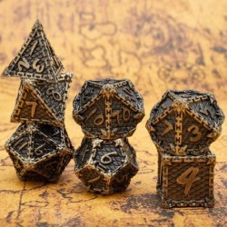 Metal dice Set 7-Piece Dragon Pattern DND Metal polyhedral dice Set Suitable for Role Playing Dungeons and Dragons D&D dice $...