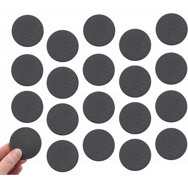 20PK - Blank Miniature Bases 2" Diameter - Designed for 28mm Scale Table Top War Game Miniatures - Plastic Black $27.41 Game ...