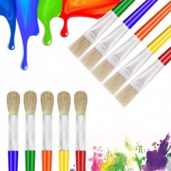 10Pcs Paint Brushes for Kids Kids Paint Brushes Toddler Large Chubby Paint Brushes Round and Flat Preschool Paint Brushes for...