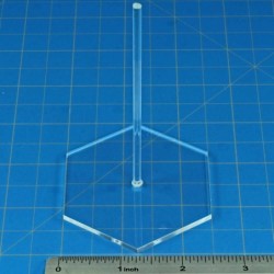 Acrylic Flight Stands 2.5 inch Hexagon 3mm Clear 4 inch Peg (10) $53.71 Game Accessories