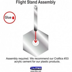 Acrylic Flight Stands 2.5 inch Hexagon 3mm Clear 4 inch Peg (10) $53.71 Game Accessories