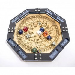 Dice Tray~10" Octagon-Celtic Knot Laser Engraved on Wood for Games $67.46 Game Accessories