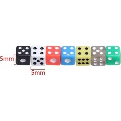 50PCS/Bag 6 Sided Dices Table Games Dice 5MM Acrylic Round Corner Board Game Dice Party Game Dices Portable Cubes Digital Dic...