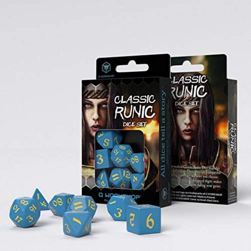 Classic Runic Blue & Yellow Dice Set (7) $13.90 Game Accessories