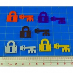 Lock and Key Tokens Mixed Color Set (10) $29.70 Game Accessories