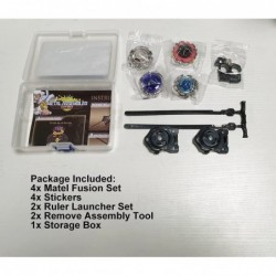 Burst Battle Metal Fusion Turbo Evolution Set with 4D Launcher Set Toys for Prime Boys Pegasus Battling Top $38.24 Gaming Top...