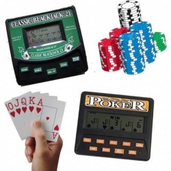 Traveling Portable Classic Blackjack 21 Cards & 5 in 1 Poker Electronic Handheld Game $45.46 Kids' Handheld Games