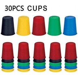 Quick Cups Games for Kids Classic Speed Cup Game for Parent-Child Interactive Stacking Cups Game with 24 Picture Cards 30 Cup...