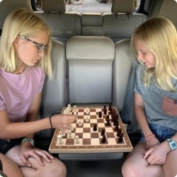 Magnetic Travel Chess - Play Chess in Planes Trains and Cars! - Magnetic Chess Board Set for Kids Beechwood Board - Ages 6+ $...