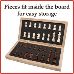 Magnetic Travel Chess - Play Chess in Planes Trains and Cars! - Magnetic Chess Board Set for Kids Beechwood Board - Ages 6+ $...