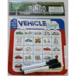 Travel Games Vehicle & Road Side & Road Sign Bingo Games Bundle - 3 Different Bingo Games - 6 Dry Erase Boards & Markers $32....