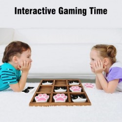 Tic Tac Toe Game 8 Inch Wooden Tic-Tac-Toe Game Cute Animal Cat Themed Wood Tic Tac Toe Game $34.85 Travel Games