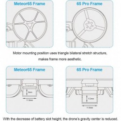 2PCS Meteor65 65mm Micro Brushless Whoop Frame Kit for Meteor65 1S Brushless FPV Whoop Drone Quadcopter Compatible for 0603 0...