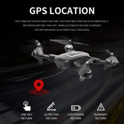 HJ38 GPS Drone for Adults FPV Drones with Camera Live Video Follow Me WiFi Quadcopter RC Drone with Camera Drone 120° Wide-an...