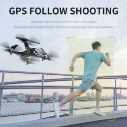 HJ38 GPS Drone for Adults FPV Drones with Camera Live Video Follow Me WiFi Quadcopter RC Drone with Camera Drone 120° Wide-an...