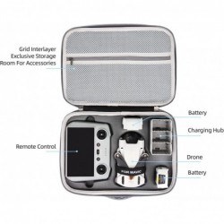 Mini 3 Pro Carrying Case Storage Bag Hard Shell Box with strap for DJI Mini 3 Pro Drone Accessories (Grey) $48.77 Hobby RC Qu...