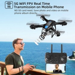 Drone with 1080P Camera for Adults Kids Beginner Drone with WiFi Live Video FPV Drone RC Quadcopters with Altitude Hold Headl...