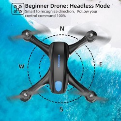 Drone with 1080P Camera for Adults Kids Beginner Drone with WiFi Live Video FPV Drone RC Quadcopters with Altitude Hold Headl...