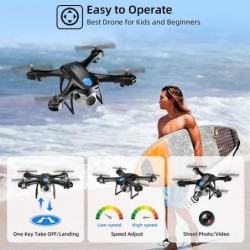 Drone with 1080P Camera for Adults Kids Beginner Drone with WiFi Live Video FPV Drone RC Quadcopters with Altitude Hold Headl...