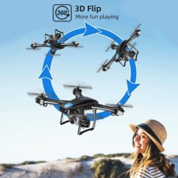 Drone with 1080P Camera for Adults Kids Beginner Drone with WiFi Live Video FPV Drone RC Quadcopters with Altitude Hold Headl...