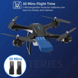 Drone with 1080P Camera for Adults Kids Beginner Drone with WiFi Live Video FPV Drone RC Quadcopters with Altitude Hold Headl...