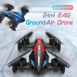 Drone_Flying Cars Quadcopter Air-Ground Dual Mode Switchwith Remote Control Car with 360°Rolling Speed Switch LED Lights One ...