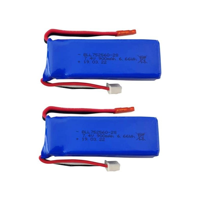 7.4V 900mAh Lithium Battery for XK X520 Six-Channels brushless aileron 3D Stunt Helicopter Accessories high Rate Aircraft Mod...