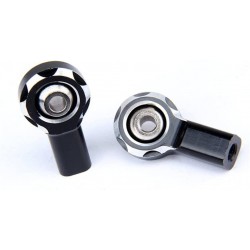 Replacement 1 Pair CNC Alloy Front Ball Joint Connector RC Parts Compatible with 1/5 Scale HPI KM RV Baja 5B 5T RC Car (Black...