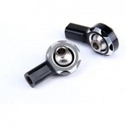 Replacement 1 Pair CNC Alloy Front Ball Joint Connector RC Parts Compatible with 1/5 Scale HPI KM RV Baja 5B 5T RC Car (Black...