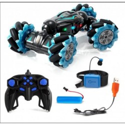 RC Stunt Car 2.4GHz 4WD Remote Control Gesture Sensor Toy Double Sided Rotating Off Road Vehicle 360° Flips with Lights Music...