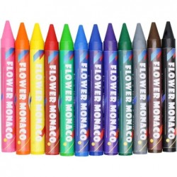 Toddler Crayons Ages 1-3 12 Colors Non Toxic Crayons Easy to Hold Large Washable Crayons Safe for Babies Kids and Children Fl...