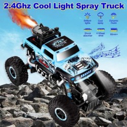 Monster Trucks 1:16 Remote Control Car 2.4 GHz All Terrain Rc Cars Monster RC Trucks 4WD Rock Crawler with LED Lights and Dyn...