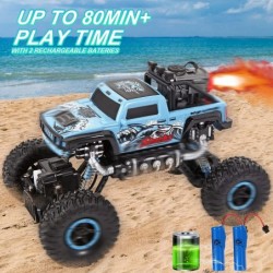 Monster Trucks 1:16 Remote Control Car 2.4 GHz All Terrain Rc Cars Monster RC Trucks 4WD Rock Crawler with LED Lights and Dyn...