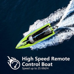 RC Boat for Kids and Adults 25km/h High Speed Remote Control Boat for Pool & Lake 2.4 GHZ Fast Racing Boats with 2 Rechargeab...