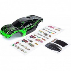 Custom Body Muddy Green Over Black Style Compatible for Rustler 4X4 1/10 Scale RC Car or Truck (Truck not Included) R4-BG-02 ...