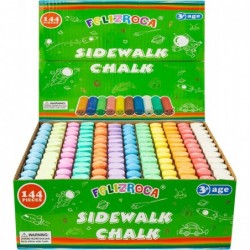 144 PCS Sidewalk Chalks Set Chalk Bulk Outside chalk Bulk Sidewalk Chalk Giant Chalk Side walk Chalks for Kids Outdoor Chalk ...