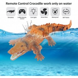 Remote Control Shark Alligator for Pool Toys RC Crocodile Boat Water Diving Toys 2.4GHz with Glowing Eyes USB Rechargeable Wa...