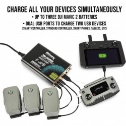 Intelligent Rapid Pro Charger For DJI Mavic Drones 2 Hub -3 Batteries + 2 USB Ports $73.87 Remote & App Controlled Vehicles