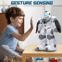 RC Robot Toys for Kids Remote Control Robot Toy with Dancing/Shooting Rechargeable Programmable with 2.4GHz Intelligent Gestu...