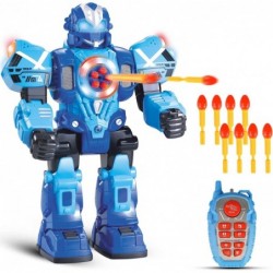 Large Remote Control Robot for Kids - 10 Channel RC Toys Shoots Missiles Walks Talks & Dances with Flashing Lights Sounds $61...