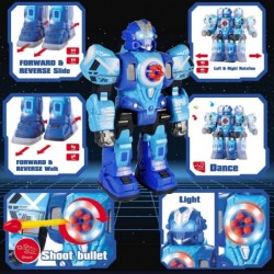 Large Remote Control Robot for Kids - 10 Channel RC Toys Shoots Missiles Walks Talks & Dances with Flashing Lights Sounds $61...